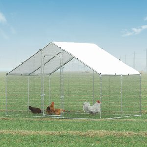 RYPetmia Outdoor Metal Chicken Coop, 15 Chickens Capacity