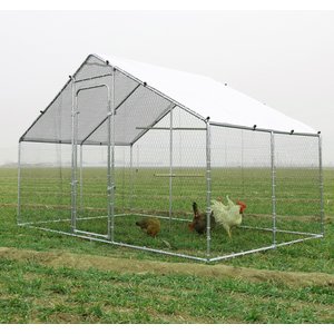 RYPetmia Outdoor Metal Chicken Coop, 15 Chickens Capacity