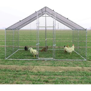 RYPetmia Outdoor Metal Chicken Coop, 15 Chickens Capacity