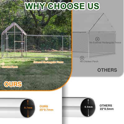 Show full view: RYPetmia Outdoor Metal Chicken Coop for 8 Chicken Capacity slide 9 of 9