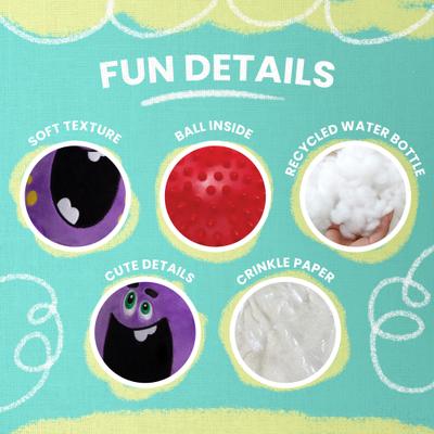 Show full view: Snugarooz Distracting Dave Monster 2 in 1 Squeaky Dog Plush Toy slide 4 of 7