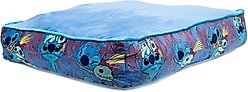 Buckle-Down Disney Stitch & Scrump Poses Rectangle Gusset Pillow Dog Bed, Blue, Large