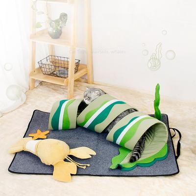 Show full view: Happy & Polly Fish Adventure Cat Sniffing Mat Tunnel, Green slide 6 of 11