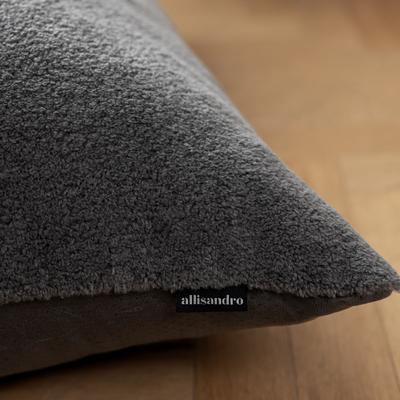 Show full view: Allisandro Wear-Resistant Sherpa Orthopedic Pillow Dog Bed, Grey, Medium slide 5 of 10