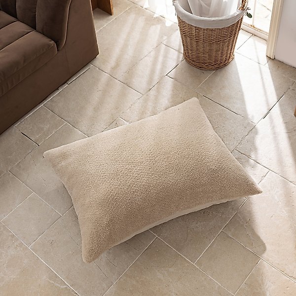 Show full view: Allisandro Wear-Resistant Sherpa Orthopedic Pillow Dog Bed, Beige, Jumbo slide 4 of 9