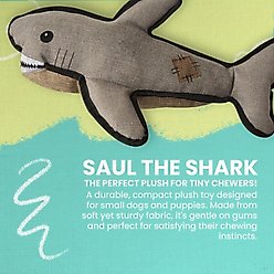 Snugarooz Saul the Shark Rubber Spikey Ball Squeaky Dog Plush Toy slide 2 of 6