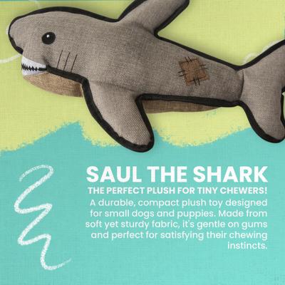 Show full view: Snugarooz Saul the Shark Rubber Spikey Ball Squeaky Dog Plush Toy slide 3 of 6