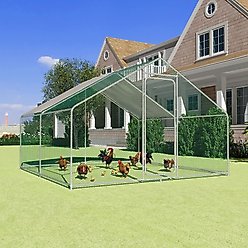 RYPetmia Outdoor Metal Chicken Coop, 30 Chicken Capacity