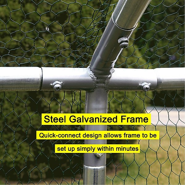 Show full view: RYPetmia Outdoor Metal Chicken Coop, 30 Chicken Capacity slide 7 of 9