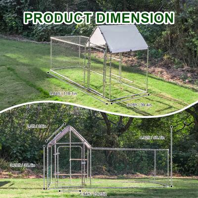 Show full view: RYPetmia Outdoor Metal Chicken Coop for 8 Chicken Capacity slide 7 of 9