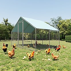 RYPetmia Outdoor Metal Chicken Coop, 15 Chickens Capacity