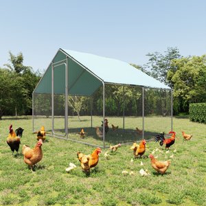 RYPetmia Outdoor Metal Chicken Coop, 15 Chickens Capacity