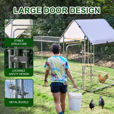 Show full view: RYPetmia Outdoor Metal Chicken Coop for 8 Chicken Capacity slide 8 of 9