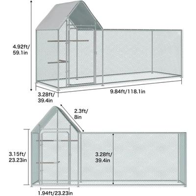 Show full view: RYPetmia Outdoor Metal Chicken Coop for 8 Chicken Capacity slide 5 of 9