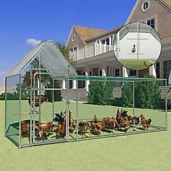 RYPetmia Outdoor Metal Chicken Coop for 8 Chicken Capacity