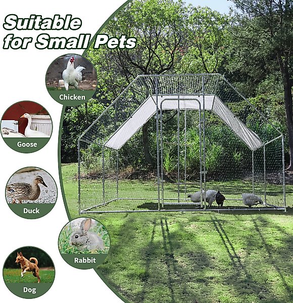 Show full view: RYPetmia Outdoor Metal Chicken Coop, 25 Chicken Capacity slide 7 of 9