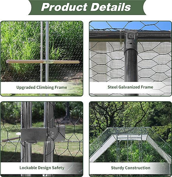 Show full view: RYPetmia Outdoor Metal Chicken Coop, 25 Chicken Capacity slide 5 of 9