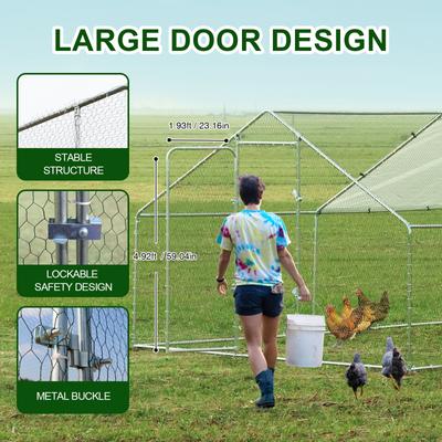 Show full view: RYPetmia Outdoor Metal Chicken Coop, 30 Chicken Capacity slide 8 of 9