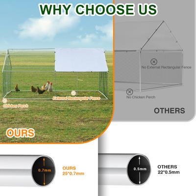 Show full view: RYPetmia Outdoor Metal Chicken Coop, 30 Chicken Capacity slide 9 of 9