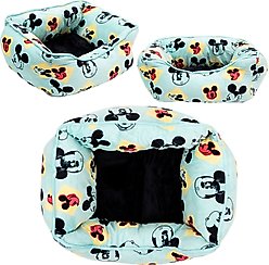 Buckle-Down Disney Mickey Mouse Expressions Cuddler Bolster Dog Bed, Blue, Small slide 2 of 4