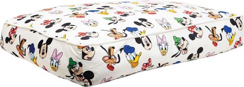 Show full view: Buckle-Down Disney Sensational Six Faces Scattered Rectangle Gusset Pillow Dog Bed, Ivory, Large slide 2 of 3