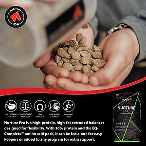 Keyflow USA Nurture Pro Low Sugar, Low Starch & High Fat Horse Feed, 33-lb bag