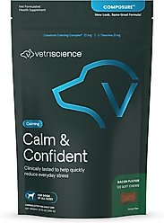 VetriScience Composure Bacon Flavored Chews Calming Supplement for Dogs, 120 count