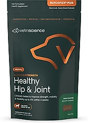 VetriScience GlycoFlex Plus Duck Flavored Soft Chews Joint Supplement for Small Dogs, 60 count