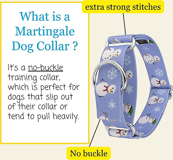 Show full view: Country Brook Petz HossFit Jr Snowman Wide Martingale Dog Collar, Purple, Large slide 6 of 9