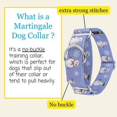 Show full view: Country Brook Petz HossFit Jr Snowman Wide Martingale Dog Collar, Purple, Large slide 7 of 10