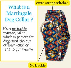 Country Brook Petz HossFit Jr Utah Wide Martingale Dog Collar, Blue, Medium: 15 to 21-in neck, 1.5-in wide slide 2 of 8