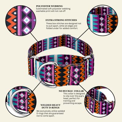 Show full view: Country Brook Petz HossFit Jr Santa Fe Wide Martingale Dog Collar, Medium slide 6 of 8