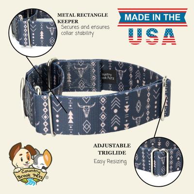 Show full view: Country Brook Petz HossFit Jr Copper Mesa Wide Martingale Dog Collar, X-Large slide 7 of 8