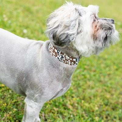 Show full view: Country Brook Petz HossFit Jr Cow Print Wide Martingale Dog Collar, Brown, X-Large: 23 to 31-in neck, 1.5-in wide slide 3 of 9