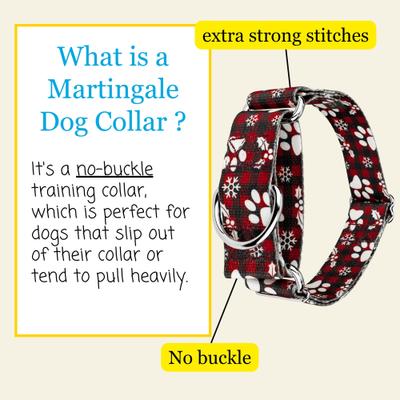 Show full view: Country Brook Petz HossFit Jr Christmas Plaid Wide Martingale Dog Collar, Red, Large: 18 to 26-in neck, 1.5-in wide slide 5 of 9