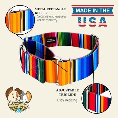 Show full view: Country Brook Petz HossFit Jr Serape Wide Martingale Dog Collar, X-Large, Multi-Colored slide 9 of 9