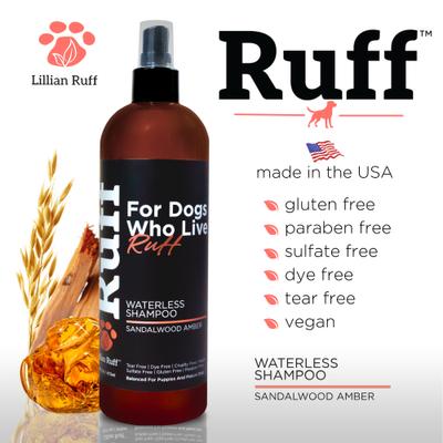 Show full view: RUFF by Lillian Ruff Waterless Pet Shampoo, Sandalwood Amber, 16-oz bottle slide 5 of 8