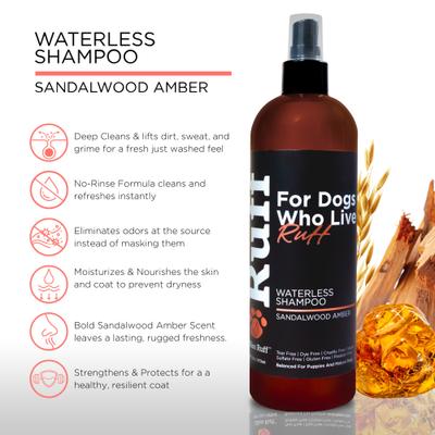 Show full view: RUFF by Lillian Ruff Waterless Pet Shampoo, Sandalwood Amber, 16-oz bottle slide 2 of 8