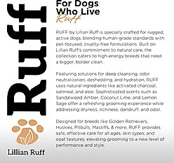 RUFF by Lillian Ruff Oatmeal Pet Shampoo, Sandalwood Amber, 16-fl oz bottle slide 2 of 8
