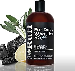 RUFF by Lillian Ruff Activated Charcoal Pet Shampoo, Lemon Sage, 16-fl oz bottle