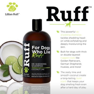 Show full view: RUFF by Lillian Ruff De-Shedding Pet Shampoo, Coconut Lime, 16-fl oz bottle slide 5 of 10