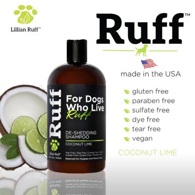 Show full view: RUFF by Lillian Ruff De-Shedding Pet Shampoo, Coconut Lime, 16-fl oz bottle slide 6 of 10