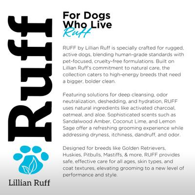 Show full view: RUFF by Lillian Ruff Oatmeal Pet Conditioner, Sandalwood Coconut, 16-fl oz bottle slide 7 of 8