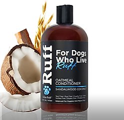 RUFF by Lillian Ruff Oatmeal Pet Conditioner, Sandalwood Coconut, 16-fl oz bottle