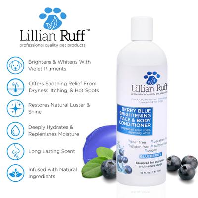Show full view: Lillian Ruff Berry Blue Brightening Pet Face & Body Conditioner, 16-fl oz bottle slide 2 of 6