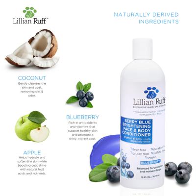 Show full view: Lillian Ruff Berry Blue Brightening Pet Face & Body Conditioner, 16-fl oz bottle slide 3 of 6
