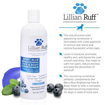 Show full view: Lillian Ruff Berry Blue Brightening Pet Face & Body Conditioner, 16-fl oz bottle slide 4 of 6