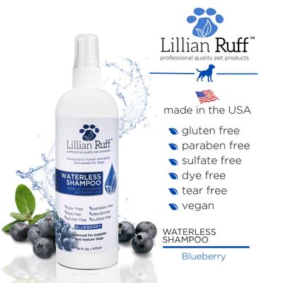 Show full view: Lillian Ruff Waterless Pet Shampoo, Blueberry, 16-oz bottle slide 5 of 6