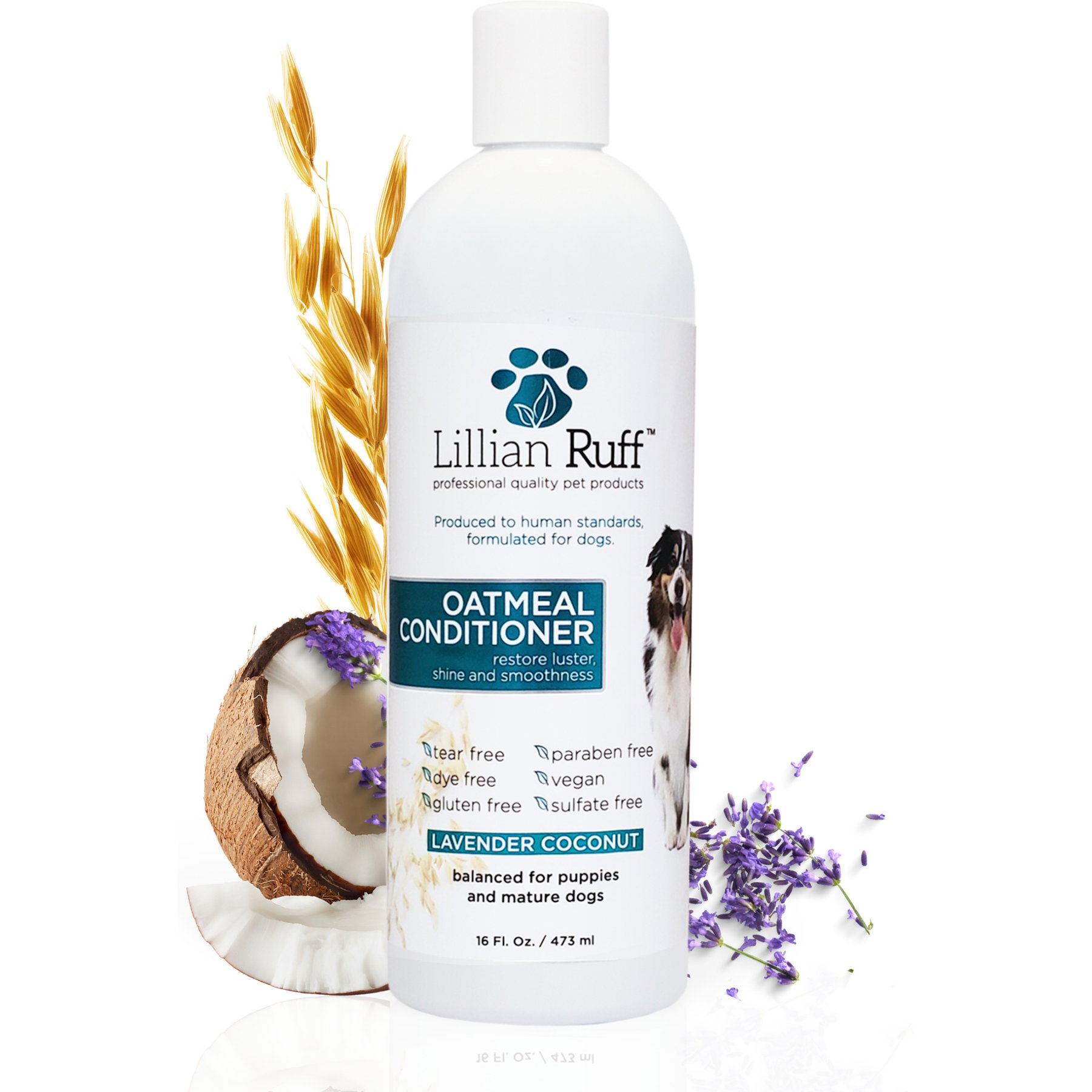 Lillian Ruff Oatmeal Pet Conditioner, 16-fl oz bottle
