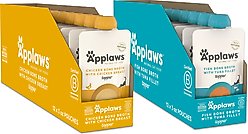 Applaws Chicken Broth with Chicken Breast Bone Broth Wet Food, 3-oz pouch, 12 count + Fish Bone Broth with Tuna Fillet in Broth Wet Cat Food, 3-oz pouch, case of 12